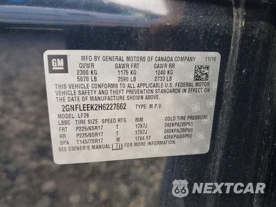 Zdjęcie 14 z 14 samochodu: 2017 CHEVROLET EQUINOX LS VIN:2GNFLEEK2H6227662 - miniatura