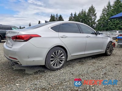 Trzecie zdjęcie samochodu z tyłu: 2017 GENESIS G80 3.8 VIN:KMHGN4JE6HU185236 - miniatura
