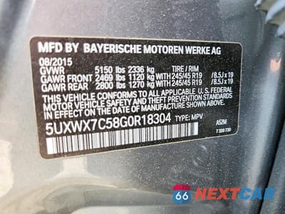 Zdjęcie 14 z 14 samochodu: 2016 BMW X3 XDRIVE35I VIN:5UXWX7C58G0R18304 - miniatura