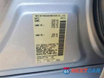 Zdjęcie 12 z 12 samochodu: 2015 NISSAN ALTIMA 2.5 S VIN:1N4AL3AP1FC425085 - miniatura