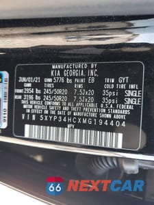 Zdjęcie 12 z 12 samochodu: 2021 KIA TELLURIDE EX VIN:5XYP34HCXMG194404 - miniatura