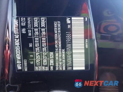 Zdjęcie 14 z 14 samochodu: 2022 MERCEDES-BENZ GLB 250 4MATIC VIN:W1N4M4HB9NW196861 - miniatura