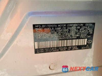 Zdjęcie 13 z 13 samochodu: 2007 LEXUS ES 350 VIN:JTHBJ46G072030484 - miniatura