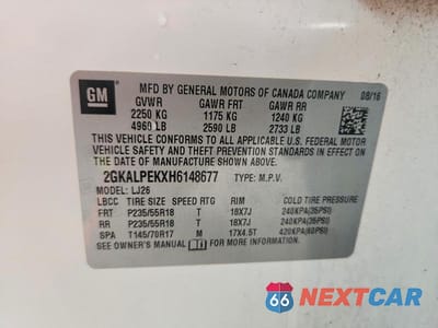 Zdjęcie 14 z 14 samochodu: 2017 GMC TERRAIN SLT VIN:2GKALPEKXH6148677 - miniatura