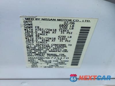 Zdjęcie 13 z 13 samochodu: 2006 NISSAN ARMADA SE/LE VIN:5N1AA08A26N725170 - miniatura