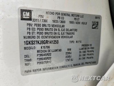 Zdjęcie 14 z 14 samochodu: 2016 GMC YUKON VIN:1GKS27KJ8GR141250 - miniatura