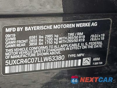 Zdjęcie 13 z 13 samochodu: 2020 BMW X5 SDRIVE 40I VIN:5UXCR4C07LLW63380 - miniatura