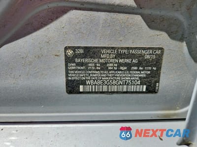 Zdjęcie 12 z 12 samochodu: 2016 BMW 328 XI SULEV VIN:WBA8E3G58GNT75104 - miniatura