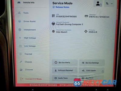 Zdjęcie 9 z 12 samochodu: 2017 TESLA MODEL S VIN:5YJSA1E2XHF190585 - miniatura