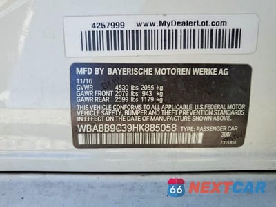 Zdjęcie 12 z 12 samochodu: 2017 BMW 330 I VIN:WBA8B9C39HK885058 - miniatura