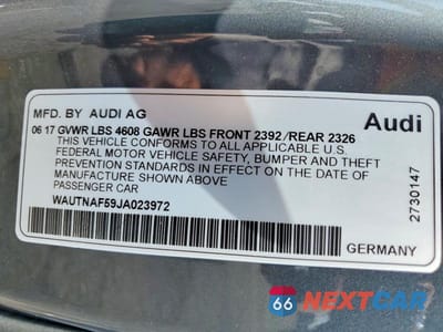 Zdjęcie 13 z 13 samochodu: 2018 AUDI A5 PREMIUM PLUS S-LINE VIN:WAUTNAF59JA023972 - miniatura