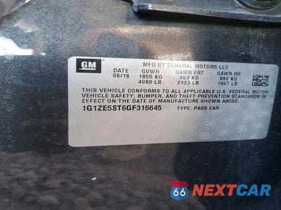 Zdjęcie 13 z 13 samochodu: 2016 CHEVROLET MALIBU LT VIN:1G1ZE5ST6GF316645 - miniatura