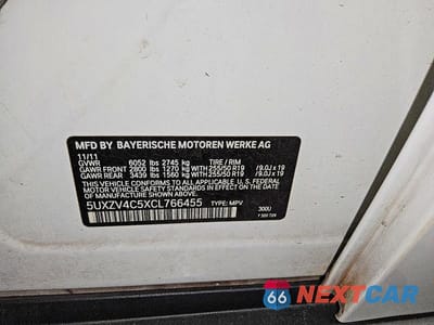 Zdjęcie 13 z 13 samochodu: 2012 BMW X5 XDRIVE35I VIN:5UXZV4C5XCL766455 - miniatura