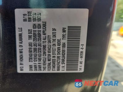 Zdjęcie 14 z 14 samochodu: 2019 HONDA ODYSSEY TOURING VIN:5FNRL6H82KB118664 - miniatura
