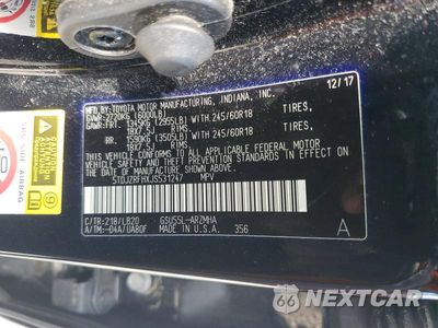 Zdjęcie 13 z 13 samochodu: 2018 TOYOTA HIGHLANDER VIN:5TDJZRFHXJS531247 - miniatura