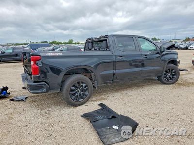 Trzecie zdjęcie samochodu z tyłu: 2021 CHEVROLET SILVERADO K1500 CUSTOM VIN:1GCUYBEFXMZ403097 - miniatura