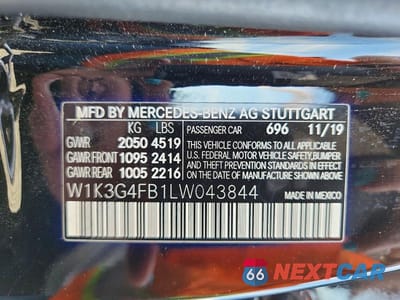 Zdjęcie 12 z 12 samochodu: 2020 MERCEDES-BENZ A 220 4MATIC VIN:W1K3G4FB1LW043844 - miniatura