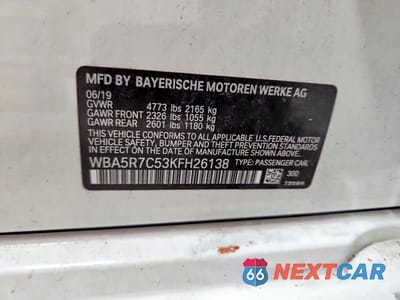 Zdjęcie 12 z 12 samochodu: 2019 BMW 330XI VIN:WBA5R7C53KFH26138 - miniatura