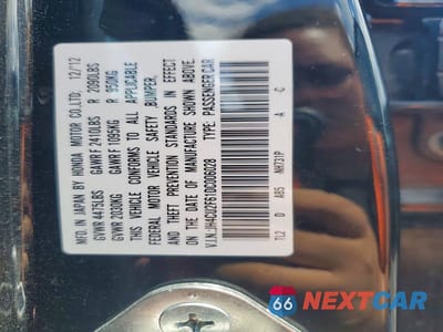 Zdjęcie 12 z 12 samochodu: 2013 ACURA TSX TECH VIN:JH4CU2F61DC006028 - miniatura