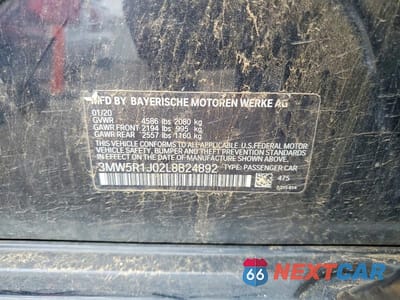 Zdjęcie 12 z 12 samochodu: 2020 BMW 330I VIN:3MW5R1J02L8B24892 - miniatura