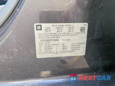 Zdjęcie 10 z 14 samochodu: 2015 GMC SIERRA K1500 SLT VIN:1GTV2VEC2FZ189805 - miniatura