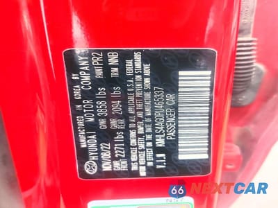 Zdjęcie 12 z 12 samochodu: 2023 HYUNDAI ELANTRA SEL VIN:KMHLS4AG0PU465337 - miniatura