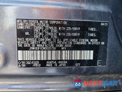 Zdjęcie 14 z 14 samochodu: 2021 TOYOTA RAV4 PRIME XSE VIN:JTMFB3FV2MD035758 - miniatura