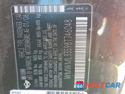 Zdjęcie 13 z 13 samochodu: 2008 MINI COOPER CLUBMAN VIN:WMWML33598TJ46048 - miniatura
