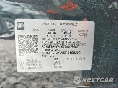 Zdjęcie 14 z 14 samochodu: 2023 CHEVROLET TRAVERSE PREMIER VIN:1GNEVKKW5PJ108209 - miniatura