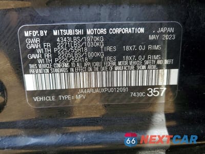 Zdjęcie 13 z 13 samochodu: 2023 MITSUBISHI OUTLANDER SPORT S VIN:JA4ARUAUXPU012091 - miniatura