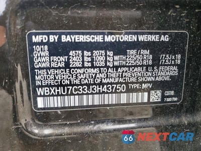Zdjęcie 13 z 13 samochodu: 2018 BMW X1 SDRIVE28I VIN:WBXHU7C33J3H43750 - miniatura
