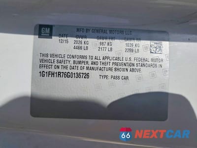 Zdjęcie 12 z 12 samochodu: 2016 CHEVROLET CAMARO VIN:1G1FH1R76G0136726 - miniatura