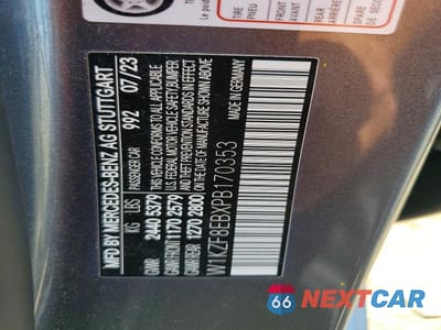 Zdjęcie 12 z 12 samochodu: 2023 MERCEDES-BENZ E 350 4MATIC VIN:W1KZF8EBXPB170353 - miniatura