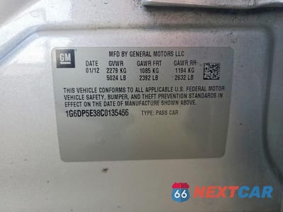 Zdjęcie 12 z 12 samochodu: 2012 CADILLAC CTS PREMIUM COLLECTION VIN:1G6DP5E38C0135456 - miniatura