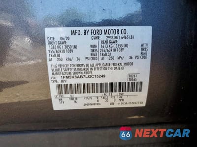 Zdjęcie 12 z 12 samochodu: 2020 FORD EXPLORER POLICE INTERCEPTOR VIN:1FM5K8AB7LGC15249 - miniatura