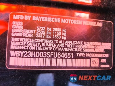 Zdjęcie 13 z 13 samochodu: 2025 BMW I4 EDRIVE 40 VIN:WBY23HD03SFU64651 - miniatura