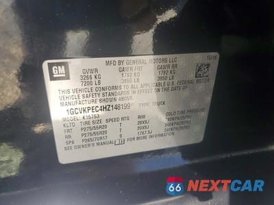 Zdjęcie 12 z 12 samochodu: 2017 CHEVROLET SILVERADO K1500 CUSTOM VIN:1GCVKPEC4HZ148199 - miniatura