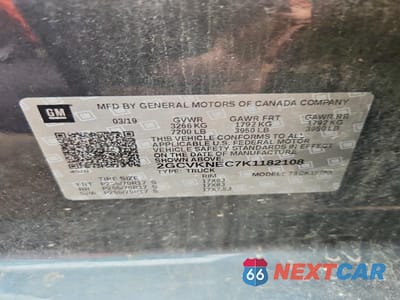 Zdjęcie 12 z 12 samochodu: 2019 CHEVROLET SILVERADO LD K1500 BASE VIN:2GCVKNEC7K1182108 - miniatura