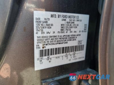 Zdjęcie 13 z 13 samochodu: 2023 FORD MUSTANG MACH -E PREMIUM VIN:3FMTK3SU3PMA97240 - miniatura