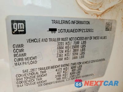 Zdjęcie 12 z 12 samochodu: 2023 GMC SIERRA K1500 VIN:1GTUUAED7PZ132931 - miniatura