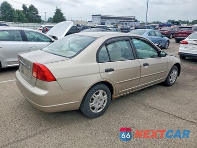 Trzecie zdjęcie samochodu z tyłu: 2001 HONDA CIVIC LX VIN:2HGES16591H523511 - miniatura