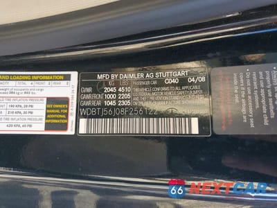 Zdjęcie 12 z 12 samochodu: 2008 MERCEDES-BENZ CLK 350 VIN:WDBTJ56J08F256122 - miniatura