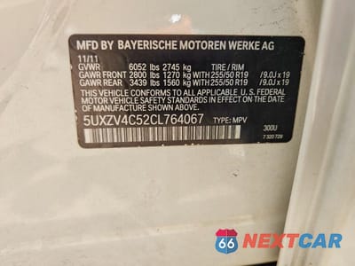 Zdjęcie 13 z 13 samochodu: 2012 BMW X5 XDRIVE35I VIN:5UXZV4C52CL764067 - miniatura