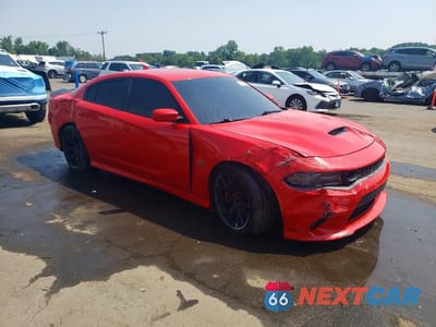 Czwarte zdjęcie samochodu z boku: 2019 DODGE CHARGER SCAT PACK VIN:2C3CDXGJ7KH701467 - miniatura