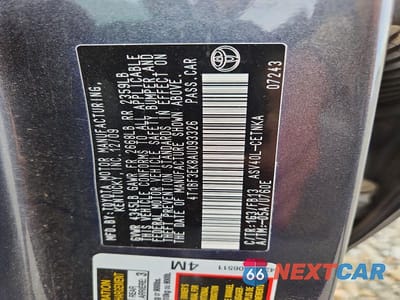 Zdjęcie 12 z 12 samochodu: 2010 TOYOTA CAMRY LE VIN:4T1BF3EK8AU093326 - miniatura