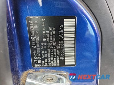 Zdjęcie 12 z 12 samochodu: 2007 BMW Z4 3.0 VIN:4USBU33517LW70746 - miniatura