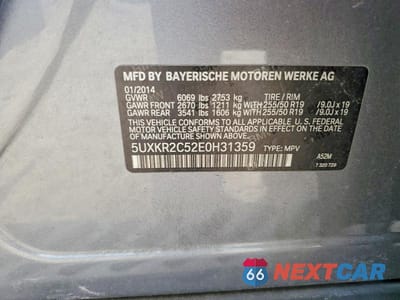 Zdjęcie 13 z 13 samochodu: 2014 BMW X5 SDRIVE35I VIN:5UXKR2C52E0H31359 - miniatura