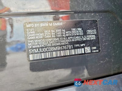 Zdjęcie 14 z 14 samochodu: 2021 BMW X5 M VIN:5YMJU0C08M9H76781 - miniatura