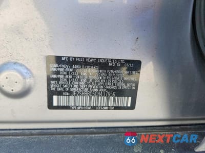 Zdjęcie 13 z 13 samochodu: 2012 SUBARU FORESTER 2.5X VIN:JF2SHBBC5CH437956 - miniatura