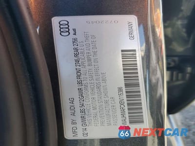 Zdjęcie 12 z 12 samochodu: 2014 AUDI A6 PRESTIGE VIN:WAUHMAFCXEN115386 - miniatura